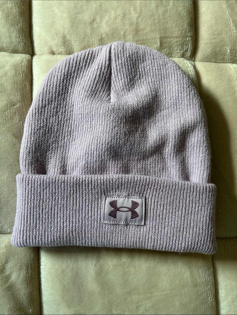 Under Armour Light Purple Rib-Knit Cuffed Beanie
